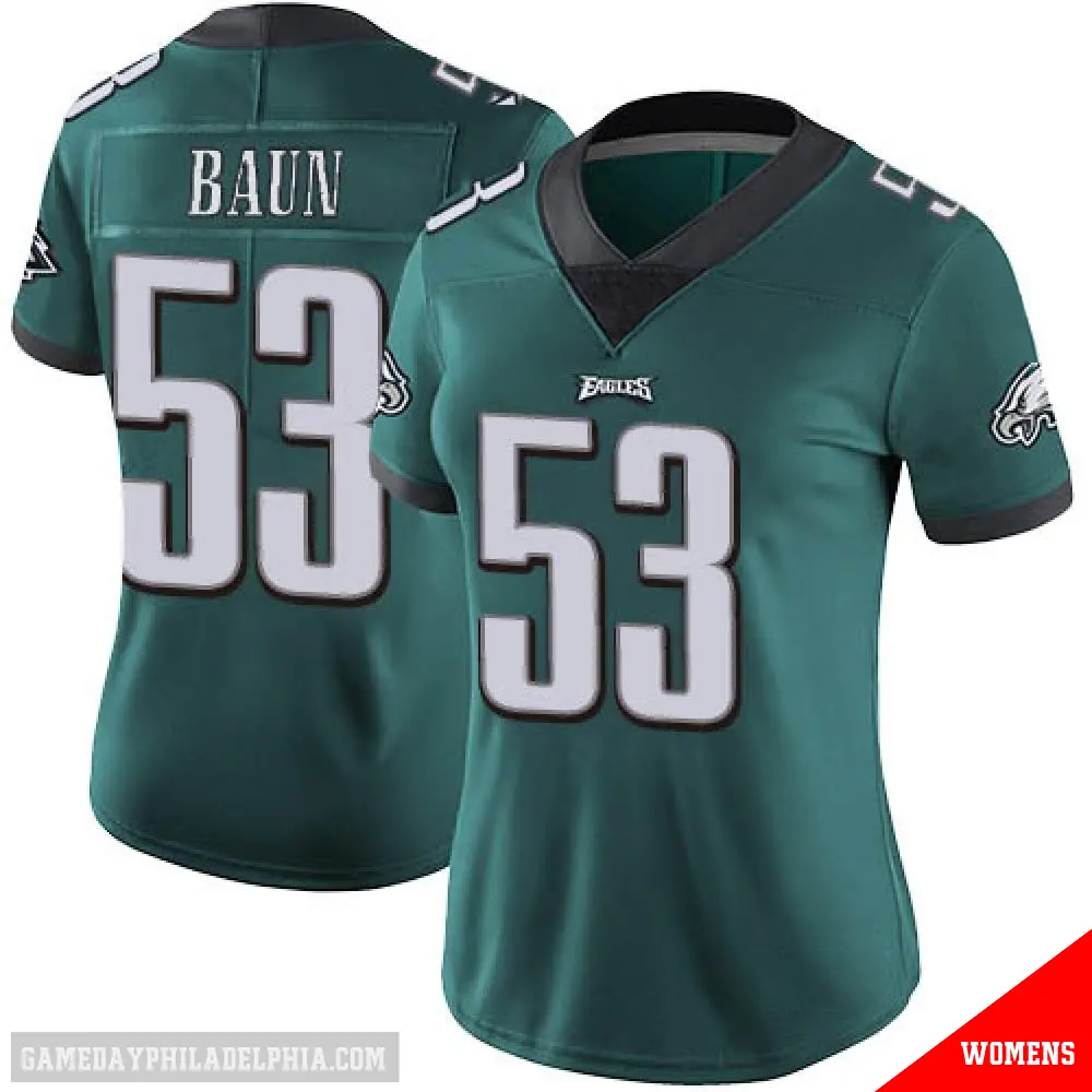 ＃53 Women's Zack Baun Green Limited Philadelphia Eagles Midnight Team Color Vapor Untouchable Jersey