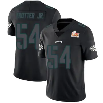 ＃54 Men's Jeremiah Trotter Jr. Black Impact Limited Philadelphia Eagles Super Bowl LIX Jersey