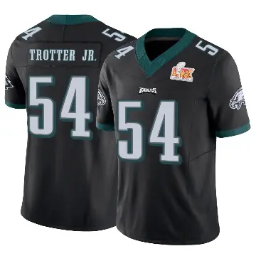 ＃54 Men's Jeremiah Trotter Jr. Black Limited Philadelphia Eagles Vapor F.U.S.E. Super Bowl LIX Jersey
