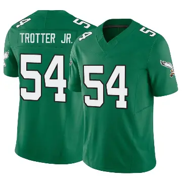 ＃54 Men's Jeremiah Trotter Jr. Green Limited Philadelphia Eagles Kelly Alternate Vapor F.U.S.E. Jersey