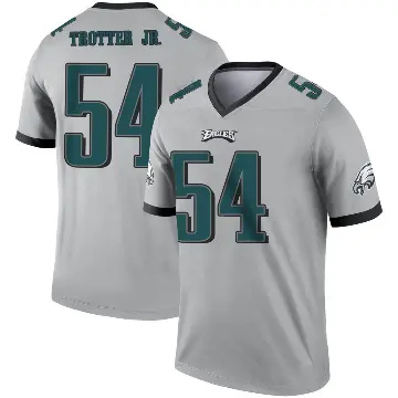 ＃54 Men's Jeremiah Trotter Jr. Legend Philadelphia Eagles Silver Inverted Jersey