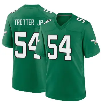 ＃54 Youth Jeremiah Trotter Jr. Green Game Philadelphia Eagles Kelly Alternate Jersey