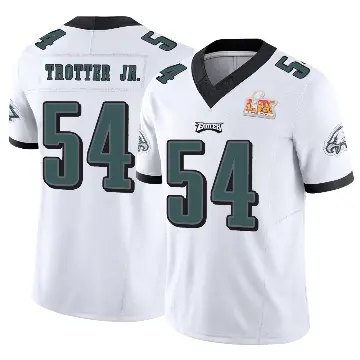 ＃54 Youth Jeremiah Trotter Jr. White Limited Philadelphia Eagles Vapor F.U.S.E. Super Bowl LIX Jersey