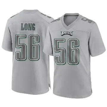 ＃56 Men's Chris Long Gray Game Philadelphia Eagles Atmosphere Fashion Jersey