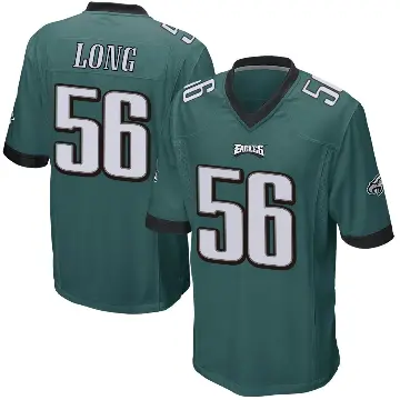 ＃56 Youth Chris Long Green Game Philadelphia Eagles Team Color Jersey