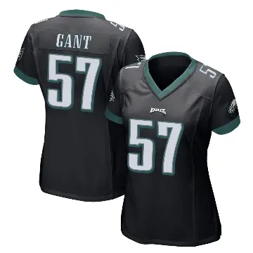 ＃57 Women's Dallas Gant Black Game Philadelphia Eagles Alternate Jersey