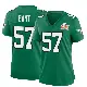 ＃57 Women's Dallas Gant Green Game Philadelphia Eagles Kelly Alternate Super Bowl LIX Jersey
