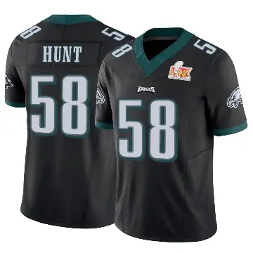 ＃58 Men's Jalyx Hunt Black Limited Philadelphia Eagles Vapor F.U.S.E. Super Bowl LIX Jersey