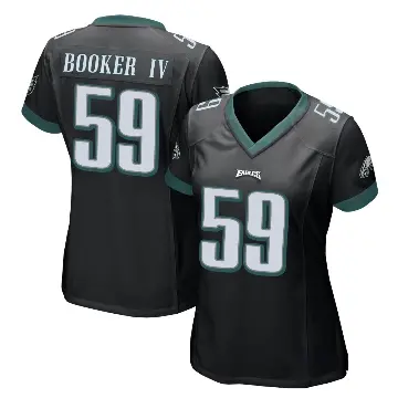 ＃59 Women's Thomas Booker IV Black Game Philadelphia Eagles Alternate Jersey