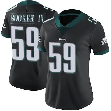 ＃59 Women's Thomas Booker IV Black Limited Philadelphia Eagles Alternate Vapor Untouchable Jersey