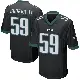 ＃59 Youth Thomas Booker IV Black Game Philadelphia Eagles Alternate Jersey
