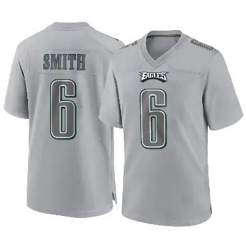 ＃6 Men's DeVonta Smith Gray Game Philadelphia Eagles Atmosphere Fashion Jersey