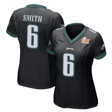 ＃6 Women's DeVonta Smith Black Game Philadelphia Eagles Alternate Super Bowl LIX Jersey