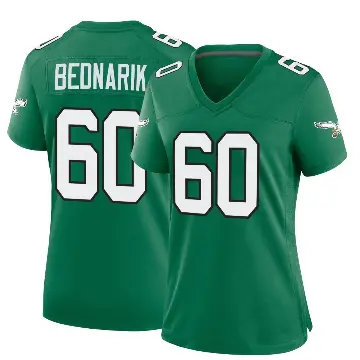＃60 Women's Chuck Bednarik Green Game Philadelphia Eagles Kelly Alternate Jersey