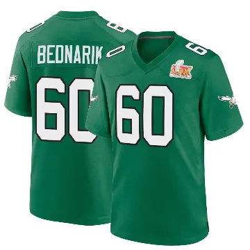 ＃60 Youth Chuck Bednarik Green Game Philadelphia Eagles Kelly Alternate Super Bowl LIX Jersey