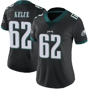 ＃62 Women's Jason Kelce Black Limited Philadelphia Eagles Alternate Vapor Untouchable Jersey