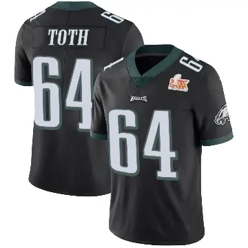 ＃64 Men's Jon Toth Black Limited Philadelphia Eagles Alternate Vapor Untouchable Super Bowl LIX Jersey