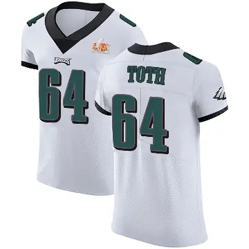＃64 Men's Jon Toth White Elite Philadelphia Eagles Vapor Untouchable Super Bowl LIX Jersey