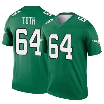＃64 Youth Jon Toth Green Legend Philadelphia Eagles Kelly Alternate Jersey