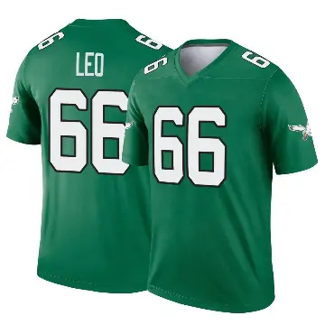 ＃66 Men's Matt Leo Green Legend Philadelphia Eagles Kelly Alternate Jersey