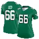 ＃66 Women's Matt Leo Green Legend Philadelphia Eagles Kelly Alternate Jersey