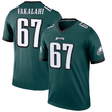 ＃67 Men's Laekin Vakalahi Green Legend Philadelphia Eagles Jersey