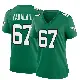 ＃67 Women's Laekin Vakalahi Green Game Philadelphia Eagles Kelly Alternate Jersey