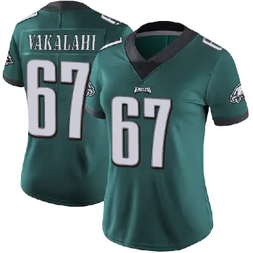 ＃67 Women's Laekin Vakalahi Green Limited Philadelphia Eagles Midnight Team Color Vapor Untouchable Jersey