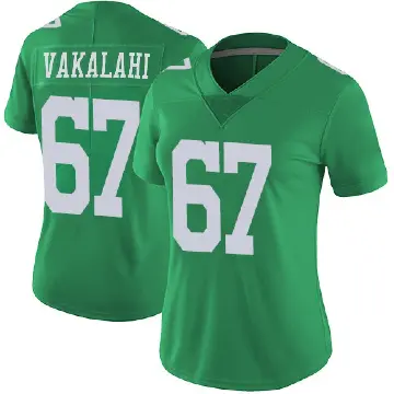 ＃67 Women's Laekin Vakalahi Green Limited Philadelphia Eagles Vapor Untouchable Jersey