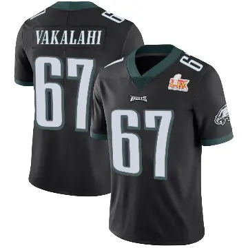 ＃67 Youth Laekin Vakalahi Black Limited Philadelphia Eagles Alternate Vapor Untouchable Super Bowl LIX Jersey
