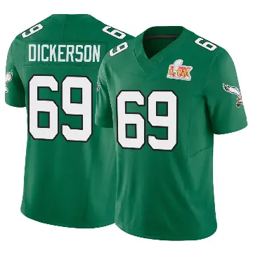 ＃69 Men's Landon Dickerson Green Limited Philadelphia Eagles Kelly Alternate Vapor F.U.S.E. Super Bowl LIX Jersey