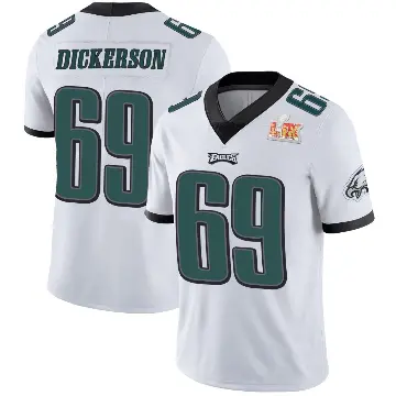 ＃69 Men's Landon Dickerson White Limited Philadelphia Eagles Vapor Untouchable Super Bowl LIX Jersey