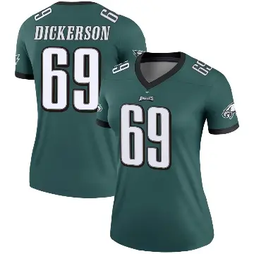 ＃69 Women's Landon Dickerson Green Legend Philadelphia Eagles Jersey
