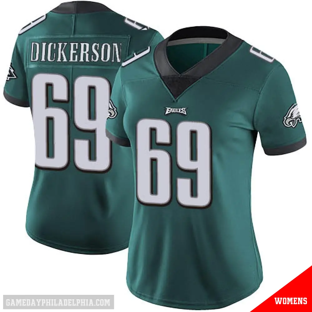 ＃69 Women's Landon Dickerson Green Limited Philadelphia Eagles Midnight Team Color Vapor Untouchable Jersey