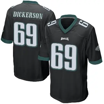＃69 Youth Landon Dickerson Black Game Philadelphia Eagles Alternate Jersey