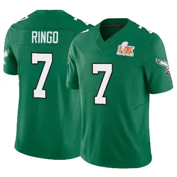 ＃7 Men's Kelee Ringo Green Limited Philadelphia Eagles Kelly Alternate Vapor F.U.S.E. Super Bowl LIX Jersey