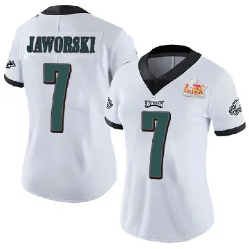 ＃7 Women's Ron Jaworski White Limited Philadelphia Eagles Vapor Untouchable Super Bowl LIX Jersey