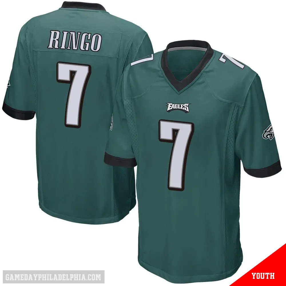 ＃7 Youth Kelee Ringo Green Game Philadelphia Eagles Team Color Jersey