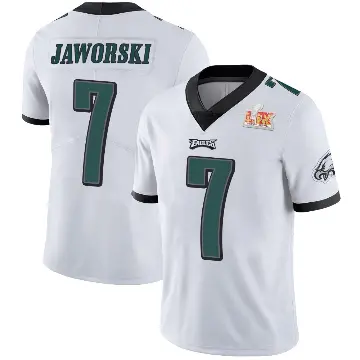 ＃7 Youth Ron Jaworski White Limited Philadelphia Eagles Vapor Untouchable Super Bowl LIX Jersey