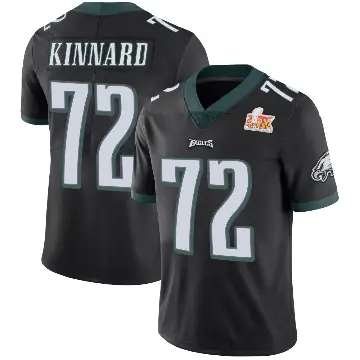 ＃72 Men's Darian Kinnard Black Limited Philadelphia Eagles Alternate Vapor Untouchable Super Bowl LIX Jersey