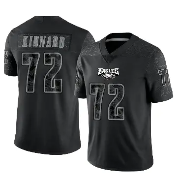＃72 Men's Darian Kinnard Black Limited Philadelphia Eagles Reflective Jersey
