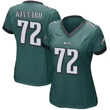 ＃72 Women's Darian Kinnard Green Game Philadelphia Eagles Team Color Jersey