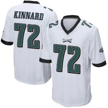 ＃72 Youth Darian Kinnard White Game Philadelphia Eagles Jersey