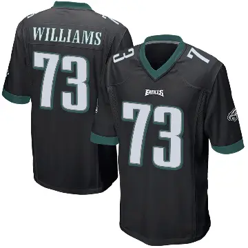 ＃73 Men's Cameron Williams Black Game Philadelphia Eagles Alternate Jersey