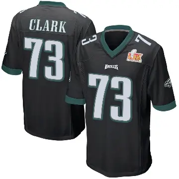 ＃73 Men's Le'Raven Clark Black Game Philadelphia Eagles Alternate Super Bowl LIX Jersey