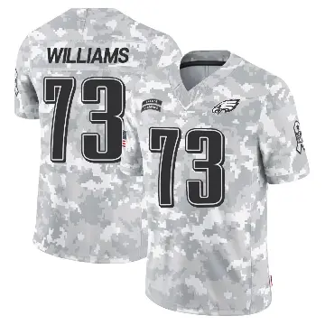 ＃73 Youth Cameron Williams Arctic Camo Limited Philadelphia Eagles 2024 Salute to Service Jersey