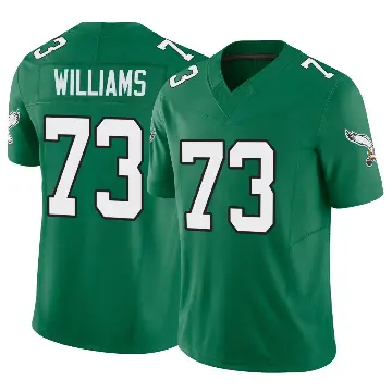 ＃73 Youth Cameron Williams Green Limited Philadelphia Eagles Kelly Alternate Vapor F.U.S.E. Jersey