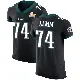 ＃74 Men's Kendall Lamm Black Elite Philadelphia Eagles Alternate Vapor Untouchable Super Bowl LIX Jersey