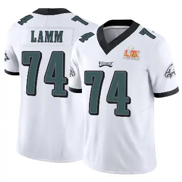 ＃74 Men's Kendall Lamm White Limited Philadelphia Eagles Vapor F.U.S.E. Super Bowl LIX Jersey
