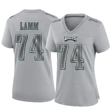 ＃74 Women's Kendall Lamm Gray Game Philadelphia Eagles Atmosphere Fashion Jersey